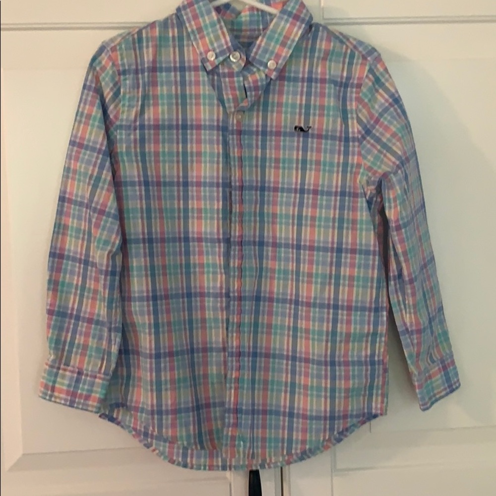 Vineyard vines plaid button down 4t